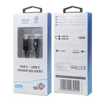 USB-C laidas TB AKTBXKUCCIND10B 1 m 100W su LED įkrovimo indikatoriumi