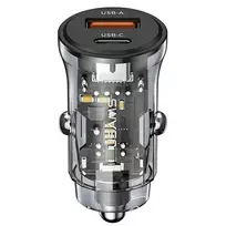 Automobilinis įkroviklis usams CC164CC01 30W su 1×USB-A ir 1×USB-C greitajam įkrovimui