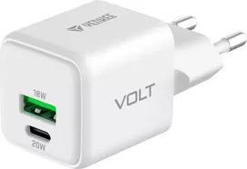 USB C/A sieninis įkroviklis YENKEE YAC G38 20W 3A Power Delivery (USB‑C ir USB‑A)