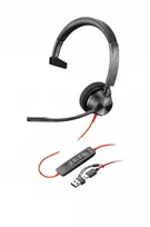 HP Poly Blackwire 3310 Monofoninė ausinė su belaidžiu ryšiu (USB-C), sertifikuota Microsoft Teams, su USB-C/USB-A adapteriu