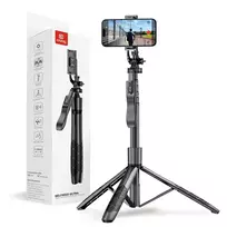 Tripod lazdelė asmenukėms Crong CRGSGU1BLK aliuminė su Bluetooth nuotolinio valdymo pultu, sulankstomomis kojelėmis ir telefono laikikliu
