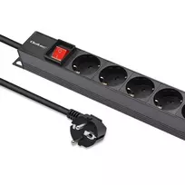 Qoltec aliumininis PDU stelažui | 16A | 16 x Schuko | Vertikalus | 1,8 m