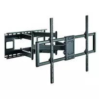 Techly Slim sieninis laikiklis 60-120 colių LCD LED televizoriui, juodas, maksimali apkrova 120 kg