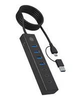 ICY BOX IB-HUB1737-C3 USB 3.2 Gen 1 USB-C 5000Mbit/s juodas