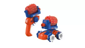 Nerf šaudantis automobilis RC 2,4 GHz