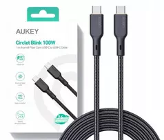 AUKEY CB-KCC101 Nyloninis laidas USB C – USB C 1 m