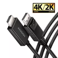 Axagon RVD-HI20C2 DisplayPort į HDMI 2.0b laidas 1,8 m, 4K/60Hz