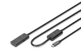 DIGITUS aktyvus USB-C prailginimo kabelis - 5G USB 3.2 Gen1 USB-C - USB-A (M/F) - 10 m