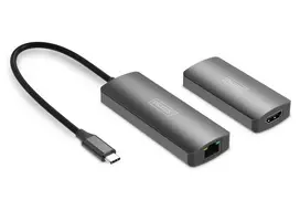 DIGITUS vaizdo signalo praplėtimo rinkinys USB-C – HDMI 4K/120Hz CAT6 30m