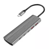 LogiLink USB 3.2 Gen2 4+1 prievadų USB-A/USB-C šakotuvas su 100W PD, aliuminis