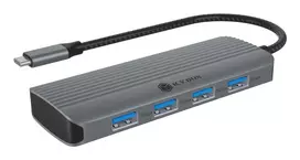 ICY BOX IB-DK4022a-CPD Laidinis USB 3.2 Gen 1 (3.1 Gen 1) Type-C stotelė, aliuminis, sidabrinė