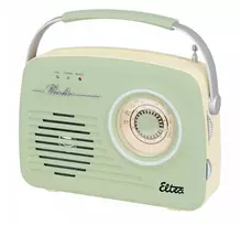 Stalinis radijo imtuvas Eltra LUIZA RETRO SP-11 su MP3, USB ir SD kortelių palaikymu, mėtų spalva