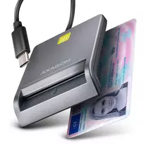 Kortelių skaitytuvas Axagon CRE-SM3TC USB 2.0 Type-C pilka SmartMedia