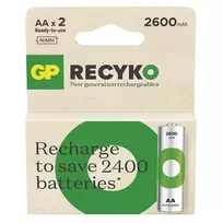 GP baterijos R6/AA Ni-MH 600mAh, 2 vnt. lizdinėje pakuotėje