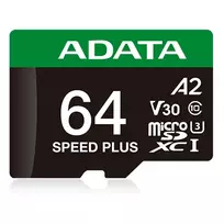 MicroSDXC atminties kortelė ADATA Speed Plus 64GB UHS Class 3 UD64GUI3V30A2SP-RA1