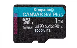 Kingston Technology 1TB microSDXC Canvas Go Plus Gen4 200R A2 U3 vienetas be SD adapterio