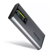 Axagon EEM2-SD2 USB-C 10Gbps – išorinė M.2 NVMe ir SATA SSD dėžutė su ekranu