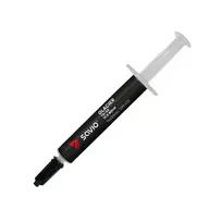 Šiluminė pasta SAVIO TG-03 1 g – 13,5 W/m·K, pilka, su aplikatoriumi ir mentele