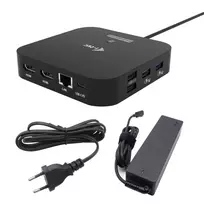 USB-C dvigubas HDMI adapteris ITEC C31DUALHDMIDPD100 — du HDMI 4K@60Hz, USB-C Power Delivery 100W