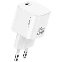 Usams USA001627 20W USB‑C įkroviklis su USB‑C laidu – greito įkrovimo adapteris telefonams ir planšetėms
