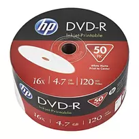 HP DVD-R 4,7GB 16x spausdinamieji diskai, 50 vnt. pakuotė (DME00070WIP-3)