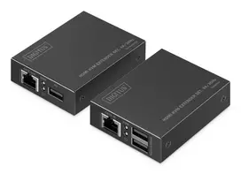 DIGITUS HDMI KVM prailginimo rinkinys - 4K/30Hz 40/70m PoC CAT juodas