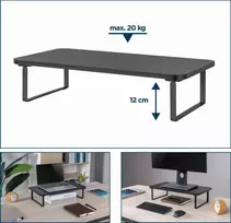 Gembird MS-TABLE-03 monitorio laikiklis / stovas stalas Juodas