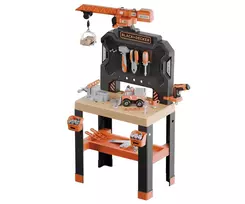 Vaikiškas dirbtuvių žaislas SMOBY Bricolo Builder 7600360741 – Statybinių įrankių rinkinys vaidmenų žaidimams