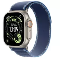 Išmanusis laikrodis Apple Watch Ultra 3 GPS + Cellular 49mm Natural Titanium dėklas Mėlyna/Ryškiai mėlyna Trail Loop S/M