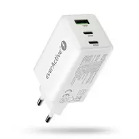 Įkroviklis everActive SQ-655Q 65W, 1×USB-A + 2×USB-C greitas įkrovimas