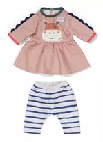 Suknelė lėlei ZAPF BABY born Dress Jungle 36 cm, įvairiaspalvė, sulankstoma, nuo 1 metų