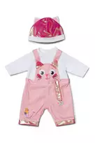 ZAPF BABY born drabužėlių rinkinys su kepuraite 43 cm lėlėms, įvairiaspalvis, sulankstomas, nuo 3 metų