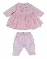 Drabužių komplektas lėlei ZAPF BABY born Rose 36 cm, įvairiaspalvis, sulankstomas, nuo 1 m.