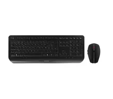 CHERRY Gentix Desktop belaidė klaviatūra su pele, RF, juoda