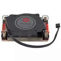1U aušintuvas su ventiliatoriumi Dynatron S3 Intel LGA 4677, aktyvus žemo profilio dizainas
