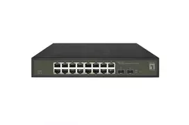LevelOne Hilbert 18 prievadų Gigabit Smart Lite jungiklis, 16 x Gigabit RJ45, 2 x Gigabit SFP