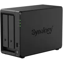 NAS saugojimo serveris SYNOLOGY DP320 Desktop R1600, 8GB RAM, 16 TB, 2 lizdai, HDD palaikymas, RAID, Juoda