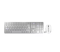 CHERRY DW 9100 SLIM belaidė klaviatūra ir pelė, RF + Bluetooth, QWERTY UK, sidabrinė