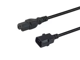 Equip 112171 maitinimo laidas, juodas, 3 m, C14 jungtis, C15 jungtis