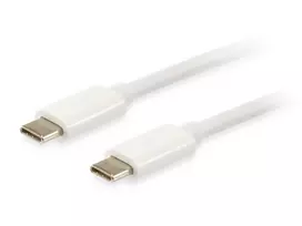 Equip Platinum USB Type C laidas, 2 m, USB C – USB C, USB 3.2 Gen 2, 10Gbit/s, baltas