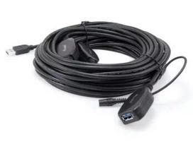 Equip 133348 USB 3.2 Gen 1 aktyvus ilginimo kabelis 15 m USB A juodas