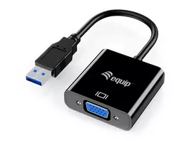 Equip USB 3.0 į VGA adapteris, 3.2 Gen 1 (3.1 Gen 1), USB Type-A, VGA (D-Sub) išvestis, 1920 x 1080 pikselių