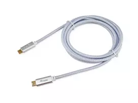 USB-C į USB-C laidas EQUIP 3,0 m — USB 3.2 Gen 2, 10Gbps, PD 100W, 4K/60Hz, baltas