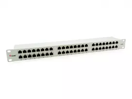 Equip 48 prievadų Cat.6 ekranuotas pataisos skydelis, šviesiai pilkas