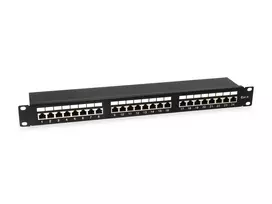 Equip 24 prievadų ekranuotas Cat6 pataisų skydelis, šviesiai pilkas