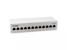 Equip 326522 skydinė plokštė (patch panel) 12 prievadų, 10GBase-T, metalinė, pilka