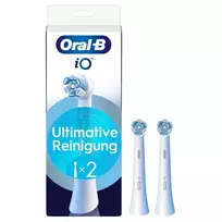 Pakeičiamieji šepetėlių antgaliai Oral-B iO Ultimate Clean, balti, 2 vnt.