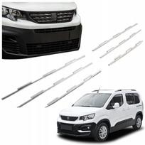 Chromuotos grotelių apdailos juostelės Peugeot Rifter 2018-2023