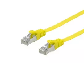 Equip Cat.6A U/FTP plokščias RJ-45 tinklo kabelis 0,5 m geltonas