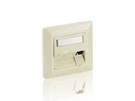 Equip 3 prievadų vokiško tipo rozetė, gryna balta, 80 mm